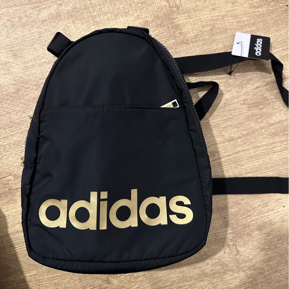adidas Bags Adidas Mini Backpack Black And Gold Nwt Poshmark